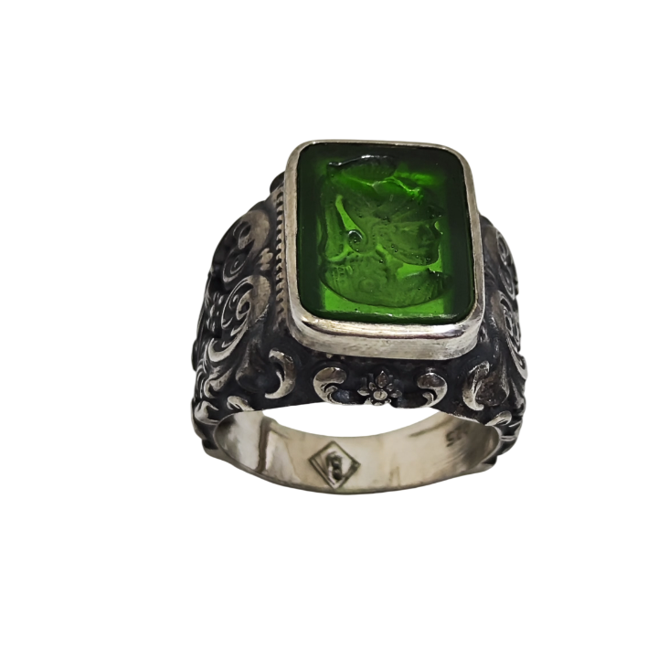 O11-A O11- Imperial Legion – Roman Soldier Intaglio Ring - Image 1