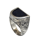 O14- Lunar Sapphire Signet – Yarım Ay Formunda Safir Yüzük - Image 3