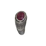 O16- Crimson Core Ring – Yakut Taşlı El İşçiliği Yüzük - Image 2