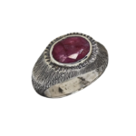 O16- Crimson Core Ring – Yakut Taşlı El İşçiliği Yüzük - Image 3