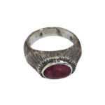 O16- Crimson Core Ring – Yakut Taşlı El İşçiliği Yüzük - Image 4