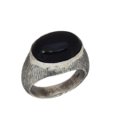 O18- Oniks Taşlı El Yapımı Gümüş Yüzük