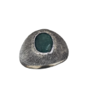 O19- Emerald Totem Ring – Zümrüt Taşlı El Yapımı Gümüş Yüzük - Image 2