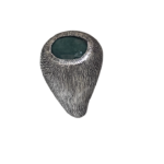 O19- Emerald Totem Ring – Zümrüt Taşlı El Yapımı Gümüş Yüzük - Image 3