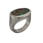 O20- Turkuaz Taşlı El Yapımı Gümüş Yüzük