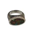 O20- Turkuaz Taşlı El Yapımı Gümüş Yüzük - Image 2