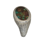 O20- Turkuaz Taşlı El Yapımı Gümüş Yüzük - Image 3