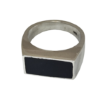 O37- The Brothers "Noir" - Özel Üretim Siyah Mineli Yüzük - Image 4