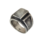 O4-Erzurum Hand Engraved Moonstone Ring - Görsel 2