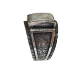 O4-Erzurum Hand Engraved Moonstone Ring - Görsel 3