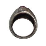 O8- Crimson Bear – Ruby Cabochon Signet Ring - Image 4