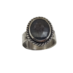 O9- Lunar Crown – Faceted Moonstone Ring